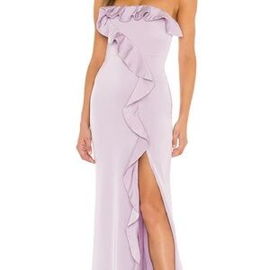 NBD  Luna Lavender Ruffle Maxi Dress